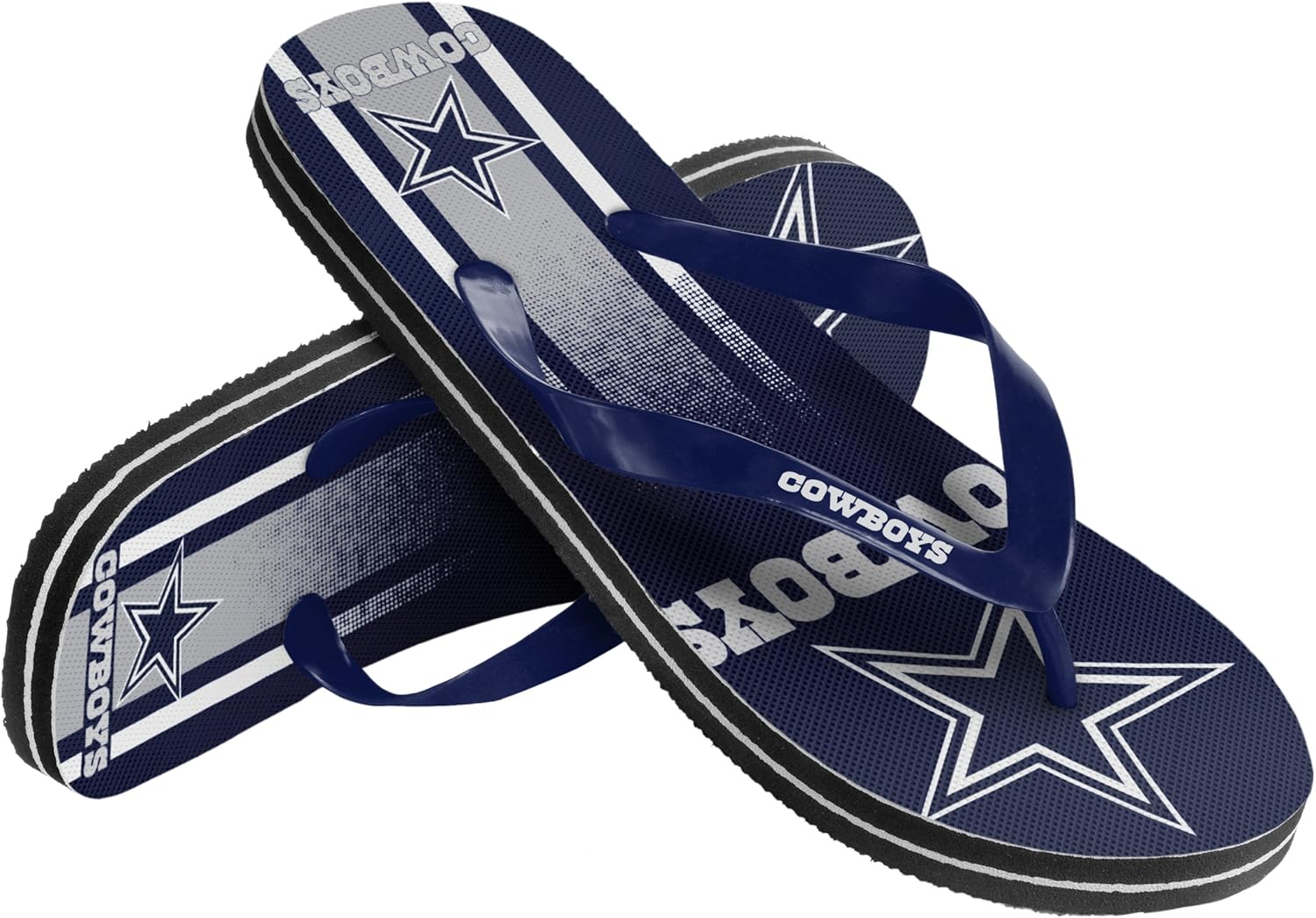 dallas cowboys flip flops
