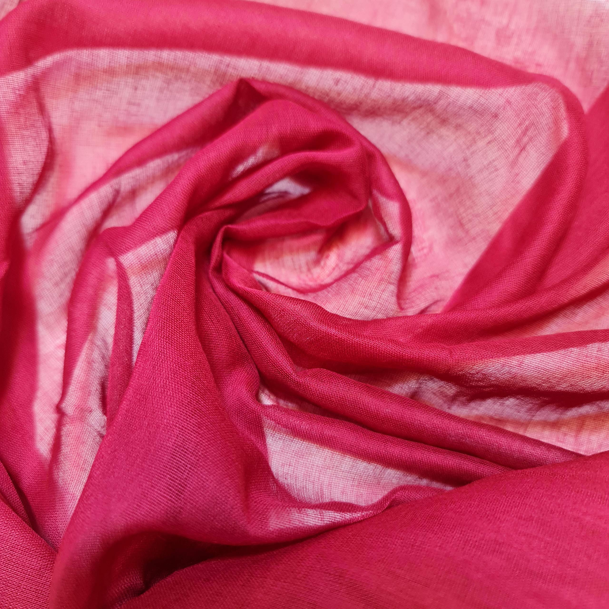 Voile Lawn Fabric, 100% Cotton, Superior Luxury Handle Sheer Gauze Material. Finest Muslin, 17 Colors. Dressmaking, Curtain,Crafts,Face Masks. DEEP RED, 2 Meter