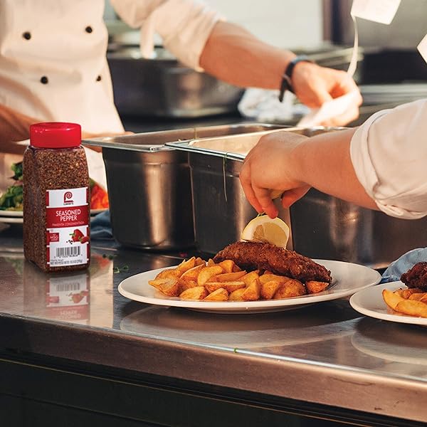 LAWRY’S SEASONED PEPPER, 10.3 OZ – ONE 10.3 OUNCE CONTAINER OF SEASONED ALL PEPPER FOR A WELL-ROUNDED FLAVOR OF BLACK PEPPER, SWEET RED BELL PEPPERS, AND SPICES