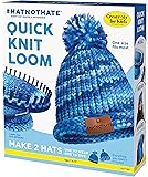 Creativity for Kids Hat Not Hate Quick Knit Loom - Create 2 DIY Knitted Beanie Hats with Lion Brand Yarn