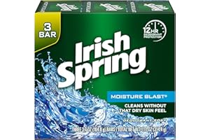 Irish Spring Deodorant Soap, Moisture Blast, 3.7 Ounce (Pack of 3)