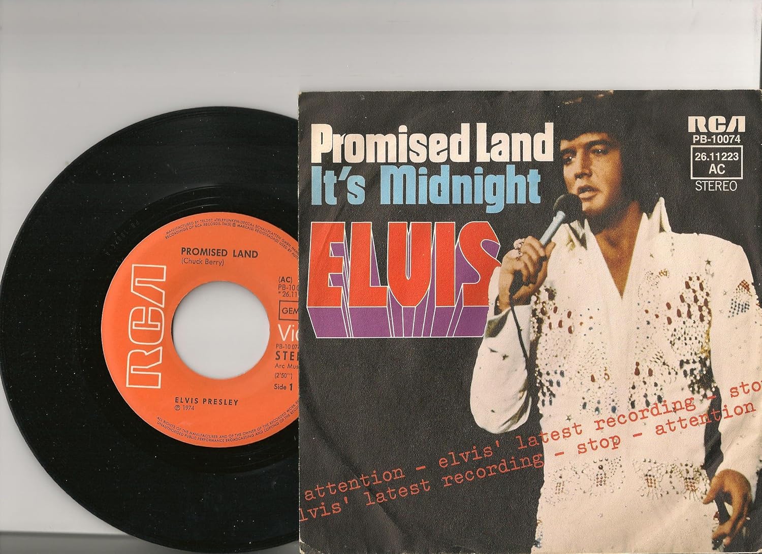 Elvis Presley ELVIS PRESLEY Promised Land 7" vinyl Music
