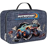 Clastyle 3D Insulated Kids Lunch Bag Large Thermal Cooler Bag for Boy Picnic School Lunch Box Tote,Monster Truck