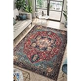 Keen Home Design 3x5 Rug - Machine Washable Entry Rug with Non-Slip Backing, Ideal for Enteryway, Kitchen, Bathroom, Laundry Room - Vintage, Easy Clean, Durable, Low Pile Rug - (3' x 5')