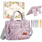 DERSTUEWE Bible Cover Case for Women – Stylish & Durable Bible Bag with Zippered Closure, Floral Print, Fits Standard & Large Bibles, Perfect for Church & Travel, Floral Print
