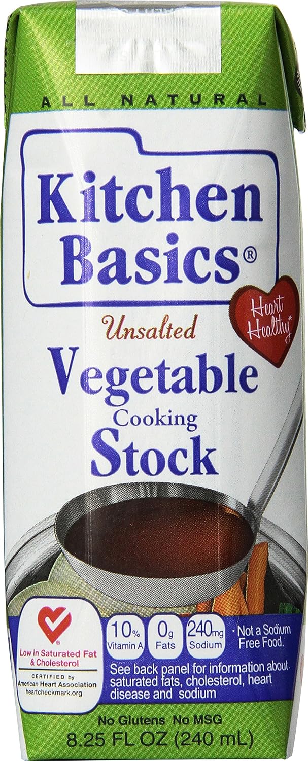 Kitchen Basics All Natural Unsalted Vegetable Stock, 8.25