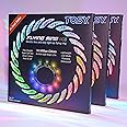 TOSY Flying Ring - 16 Million Color RGB LEDs, Super Bright, Lost Mode, Auto Light Up, Camping Essentials for Kids/Teens/Boy/Girl, Safe & Soft, Waterproof, Pool/Beach Games, Lightweight Toy, 3-Pack