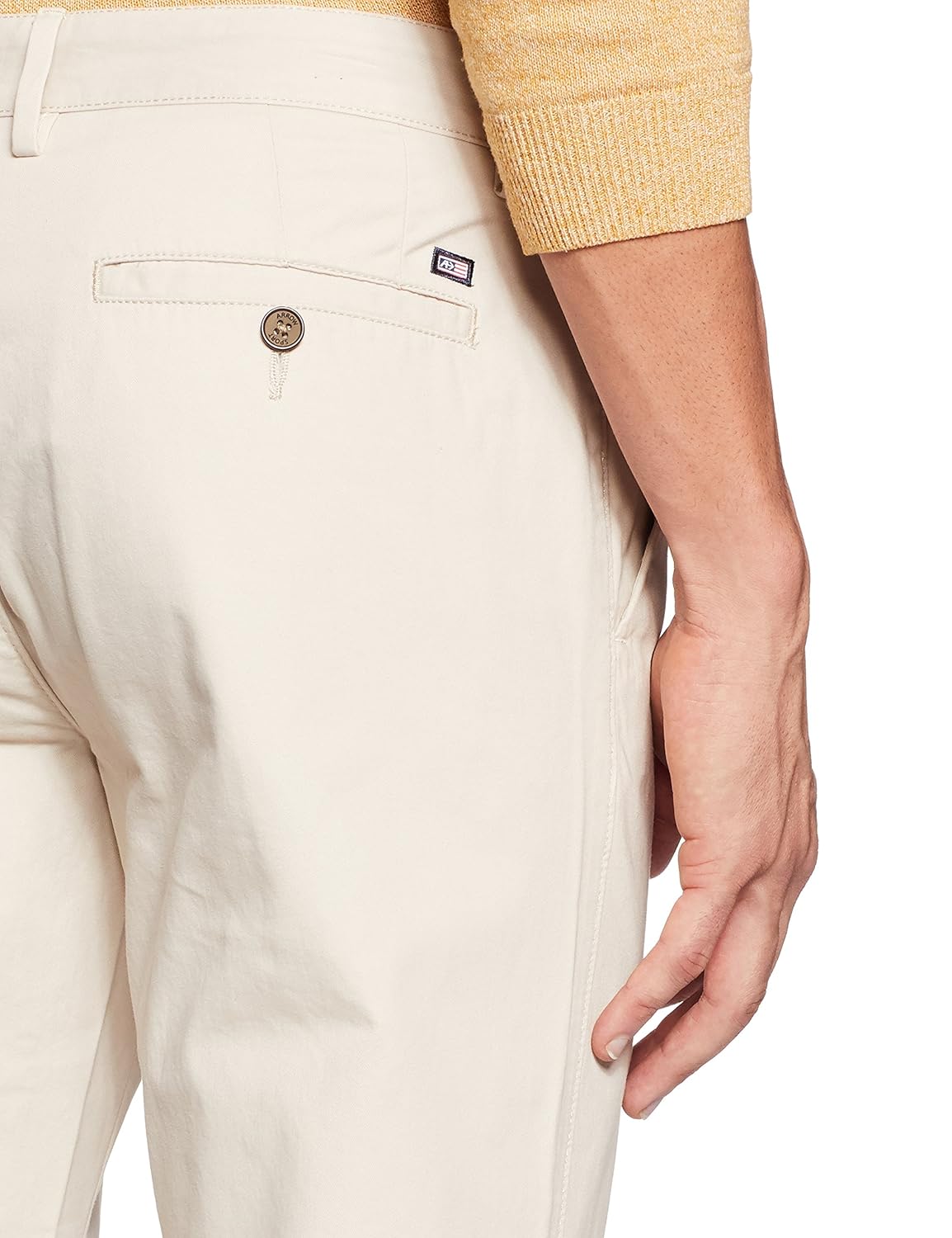 arrow sport men's straight fit casual trousers