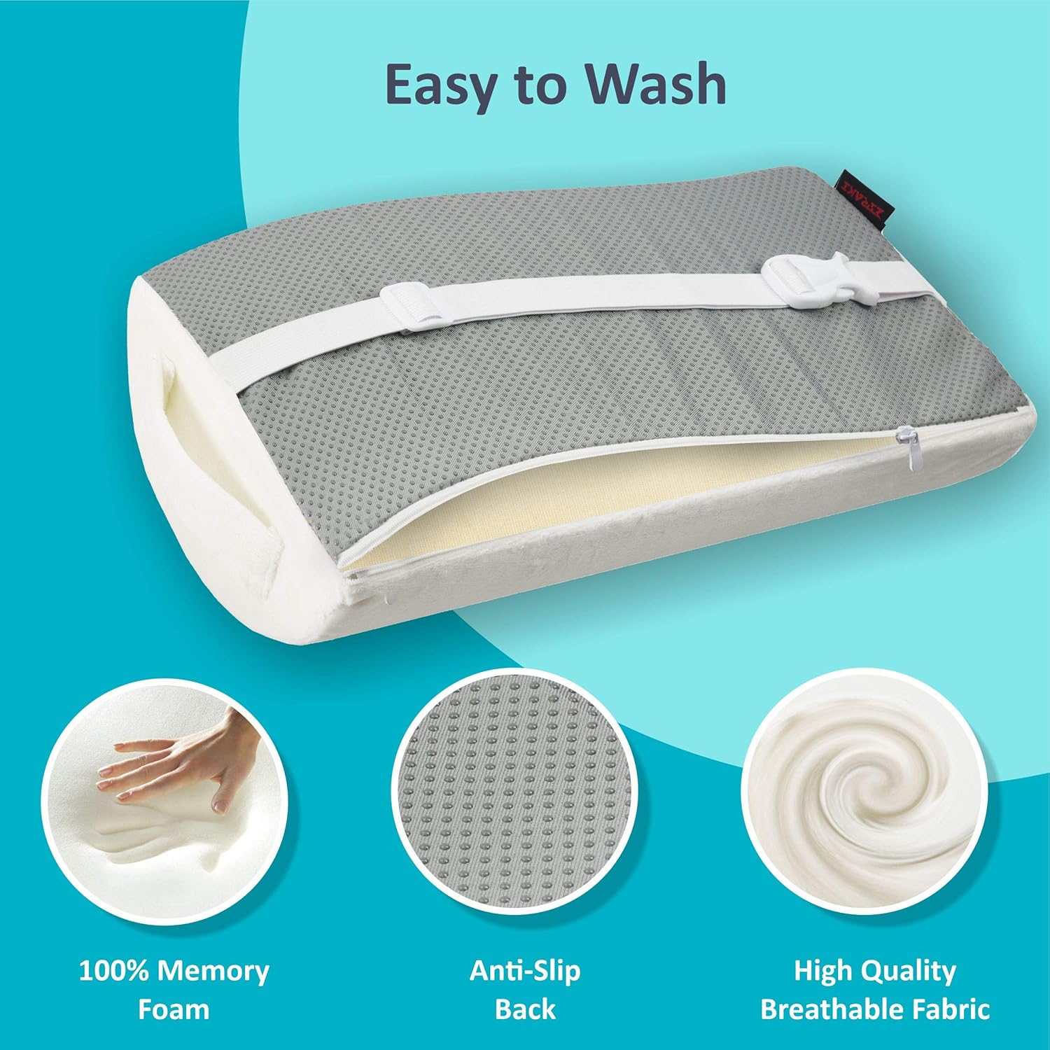Memory Foam Pillow Supports Back, Head, Leg Knee Pain Relief, Bed, Chair seat Foot Rest Under Desk Cushion Sciatica Pregnancy Hip & Joint surgery Better Circulation Gentle Comfort, Alleviates Pressure: Home & Kitchen
