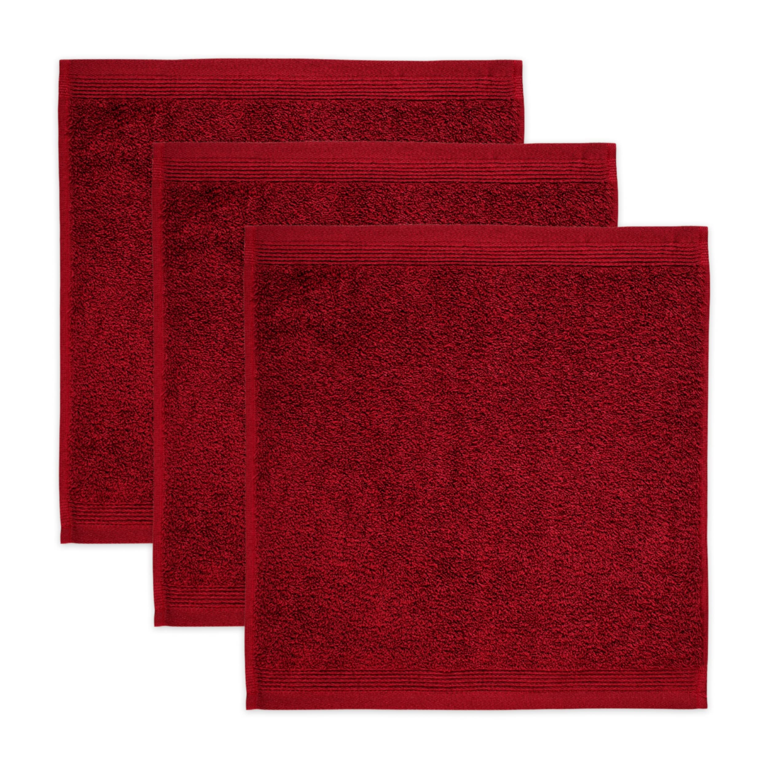 Möve 3er set Superwuschel soap cloth 30 x 30 cm made of 100% cotton, ruby