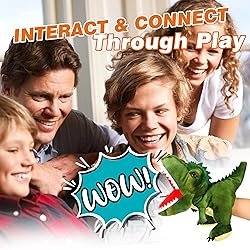 Easfan Plush Dinosaur Hand Puppet with Movable