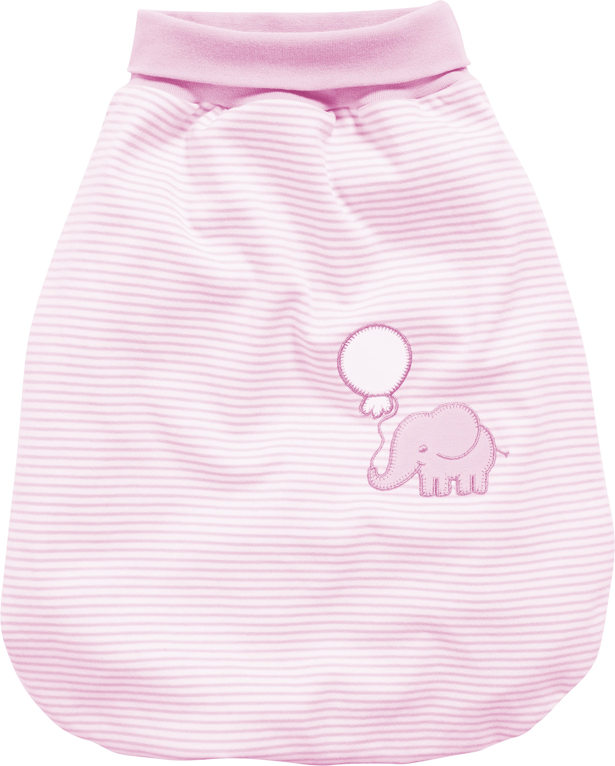 Schnizler Unisex Baby Strampelsack Elefant Mit Elastischem Umschlagbund, Oeko Tex Standard 100 Sleeping Bag Not Applicable, Pink (Rosa 14), One Size