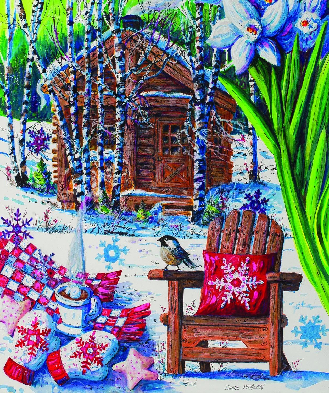 Mountain Cabin Fever 550 Piece Jigsaw Puzzle by SunsOut
