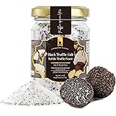 Gourmanity Truffle Salt, 5% Truffle, Coarse Meditarranean Sea Salt with Black Truffle Flakes, Italian Flavor, 5oz Jar