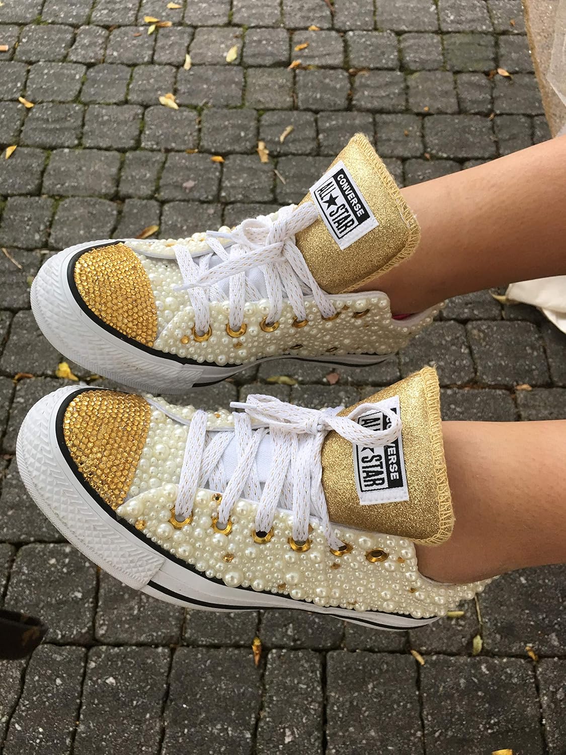 Pearl and Rhinestone Sneakers 