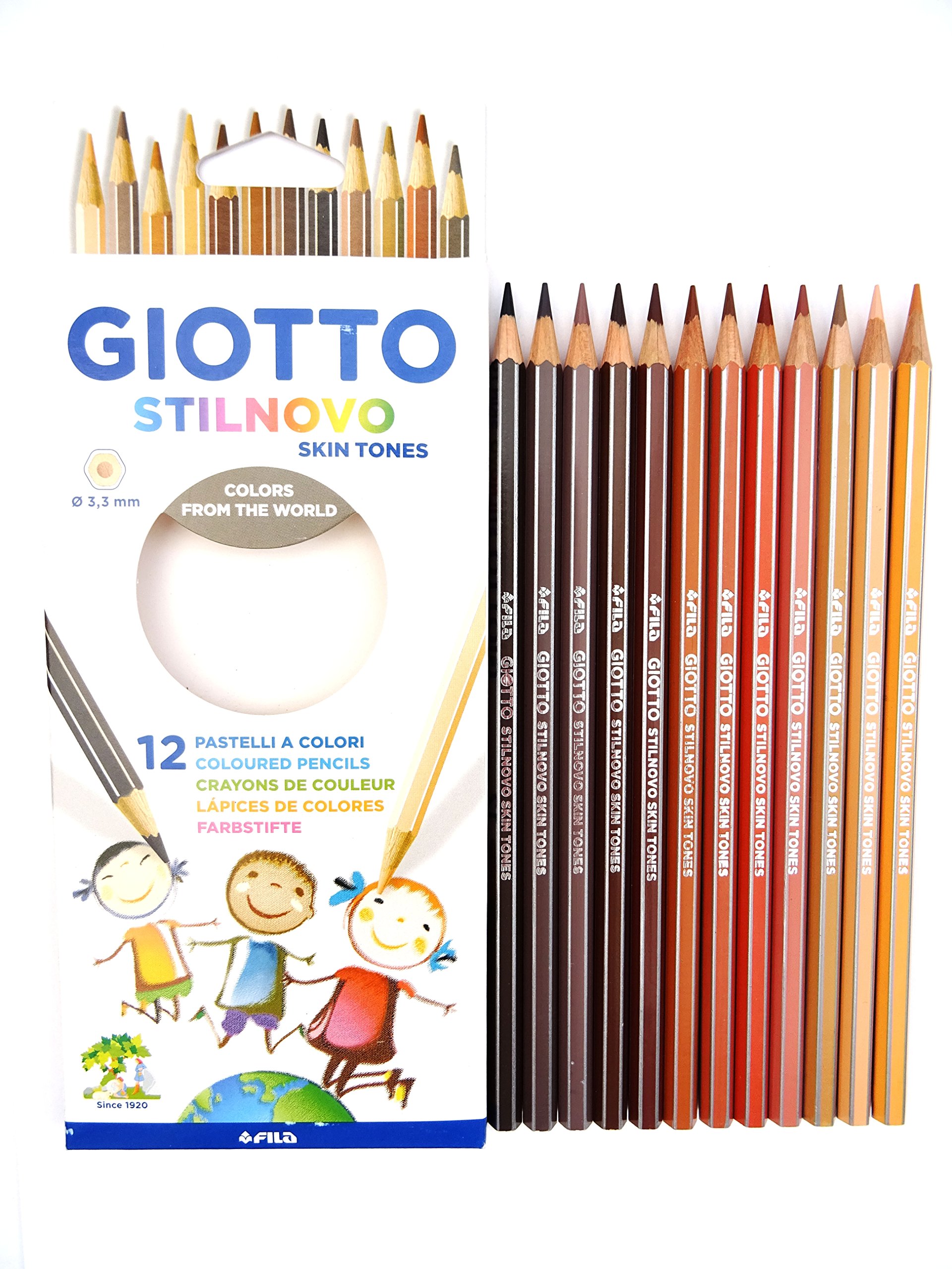 Giotto Stilnovo Skin Tones Colouring Pencils - School Kids Art Student