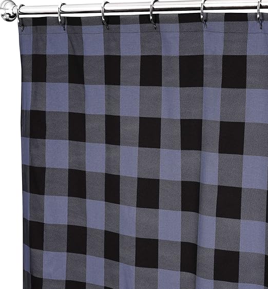 Amazon Com Extra Long Shower Curtains Blue Buffalo Plaid Fabric
