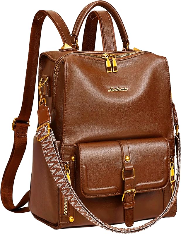Sac a Dos Femme, Sacs à Main Portés Dos Femme Antivol Léger Backpack Loisirs Casual en Cuir Vegan pour Voyage L'école Travail Université Collège Shopping