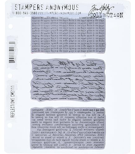 Timbri Cling Stamps Tim Holtz - Gomma Acrilica, 17.8x20.5cm, Design Papillon, Per Fai Da Te - Foto 6