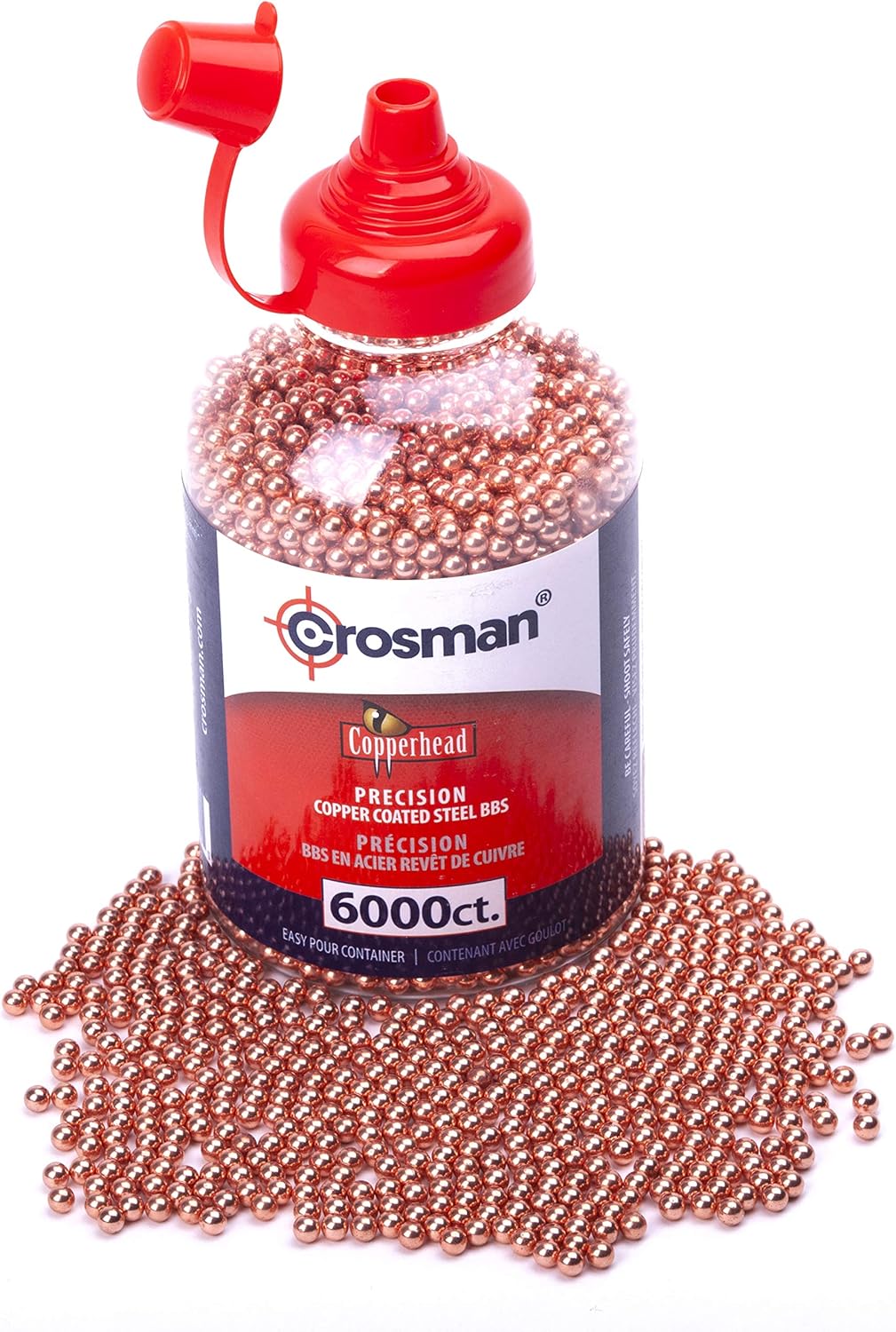 Crosman Copperhead 4.5mm Copper Coated BBs in EZ-Pour Bottle for BB Air Pistols and BB Air Rifles (6000-Count) : Air Gun Pellets : Sports & Outdoors