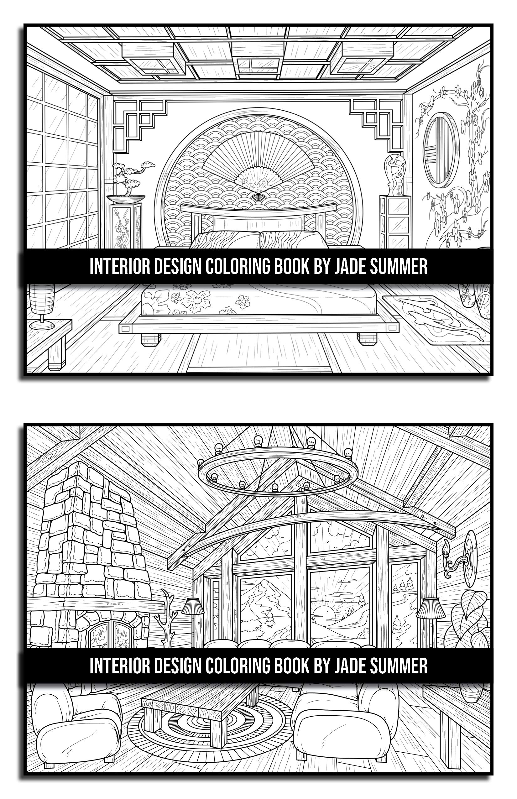 Download Interior Design Coloring Book An Adult Coloring Book With Inspirational Home Designs Fun Room Ideas And Beautifully Decorated Houses For Relaxation Summer Jade 9798621874339 Amazon Com Books