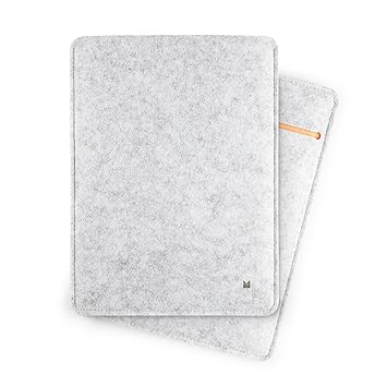 FORMGUT Tablet Tasche für iPad Pro 10,5“, Schutzhülle aus Filz - Hellgrau Orange
