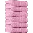 Utopia Towels [6 Pack Premium Hand Towels Set, (16 x 28 inches) 100% Ring Spun Cotton, Ultra Soft and Highly Absorbent 600GSM Towels for Bathroom, Gym, Shower, Hotel, and Spa (Pink)