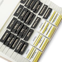 Mr. Pen- Leather Bible Tabs, 160 Tabs, Laminated