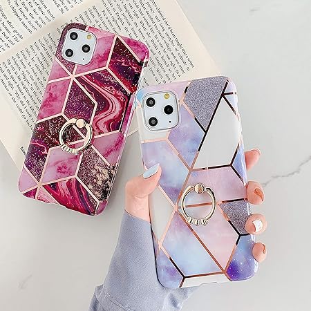 Amazon Co Jp Iphone12 ケース キラキラ リング付き 大理石柄 Iphone12 Pro リングケース 可愛い レディース ラインストーン デコ アイフォン12 アイフォン12プロ カバー マーブル柄 Iphone12プロ ソフトケース Iphone12 Iphone12pro 柄d 家電 カメラ