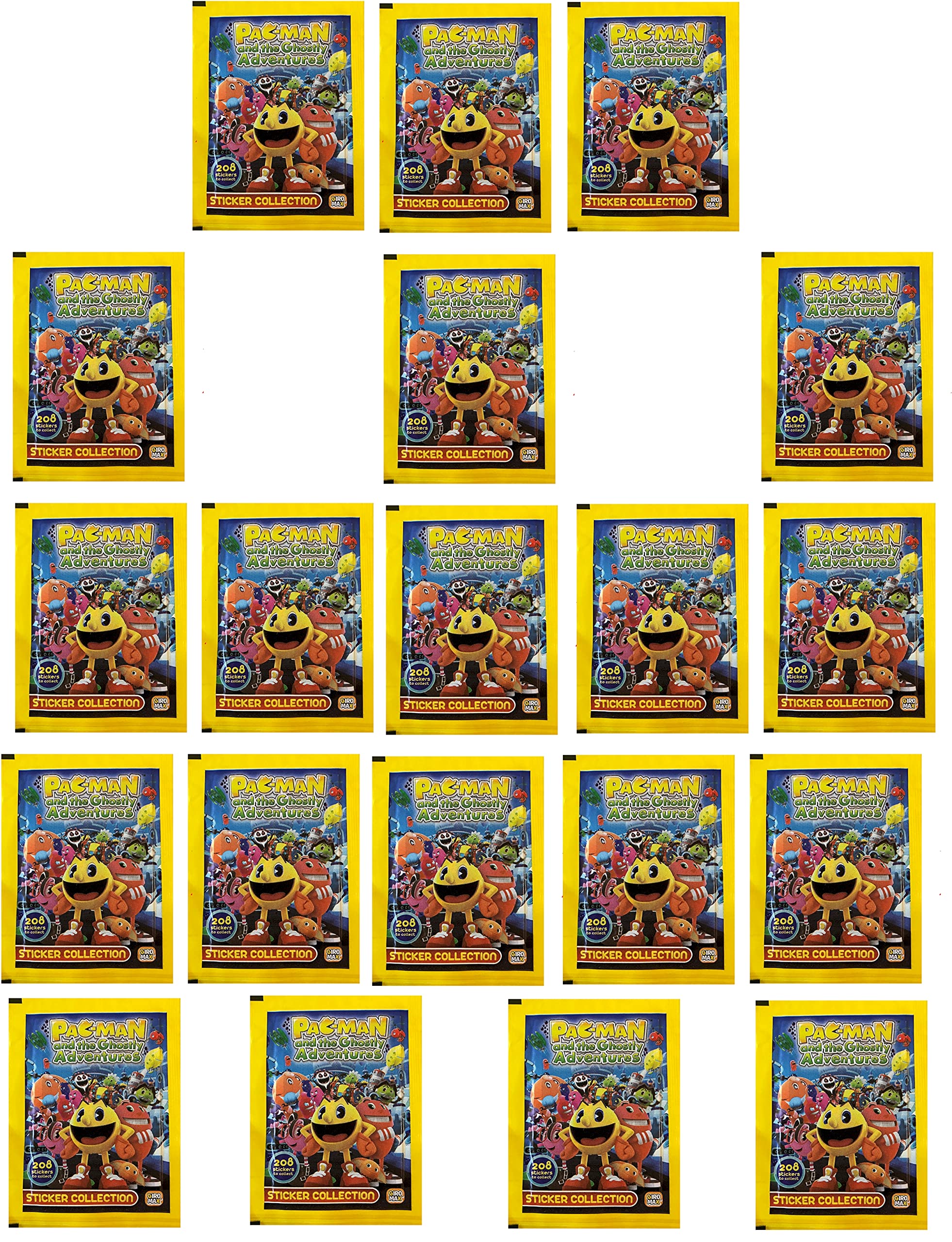 Official PAC-Man Stickers x 20 Sealed Packs
