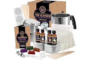 DILABEE CraftZee Candle Making Kit for Adults, Beginners - DIY Soy Candle Making Supplies with Soy Wax, Scents, Wicks, Dyes, Tins, Melting Pot, Labels, Instruction Manual & More
