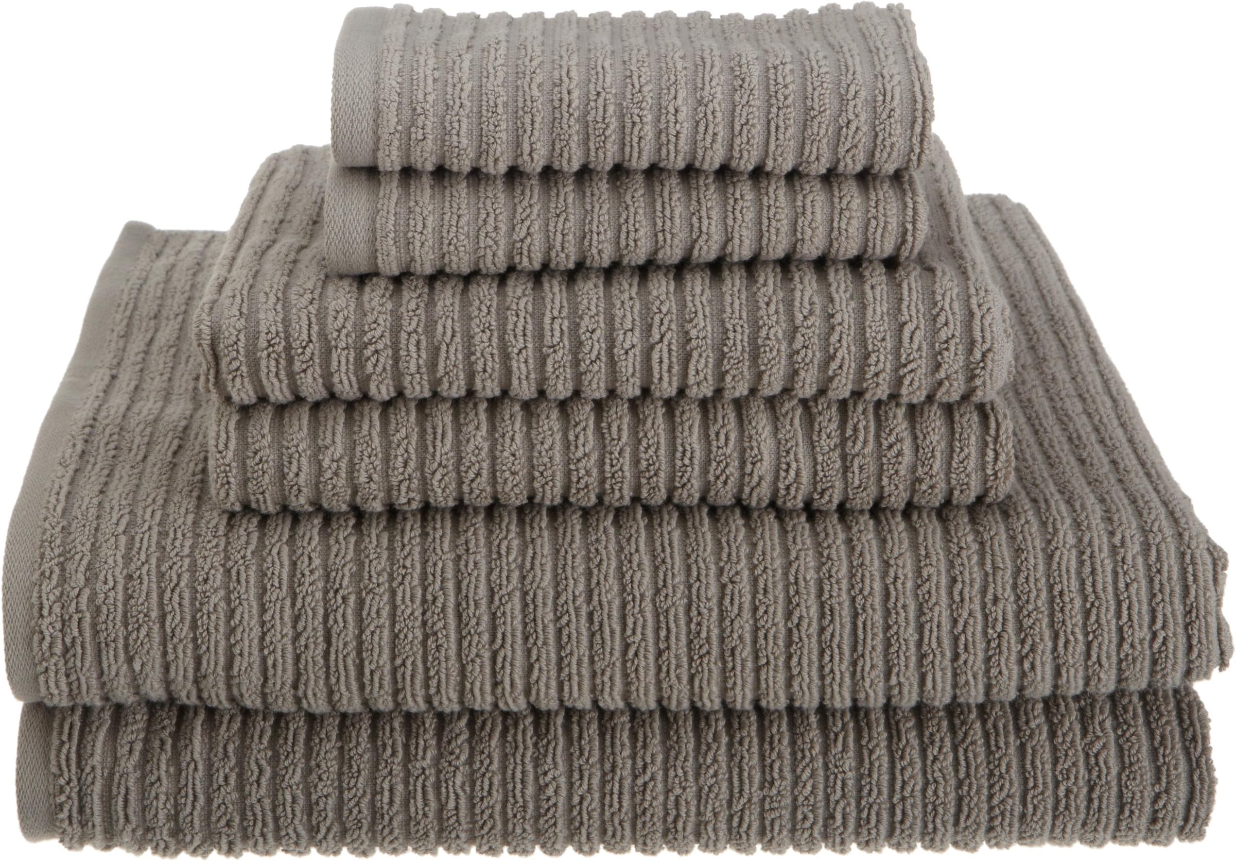 Kassatex 100-Percent Combed Extra Long Staple Turkish Cotton from Our Urbane Collection 6-Piece Solid Towel Set, Graphite