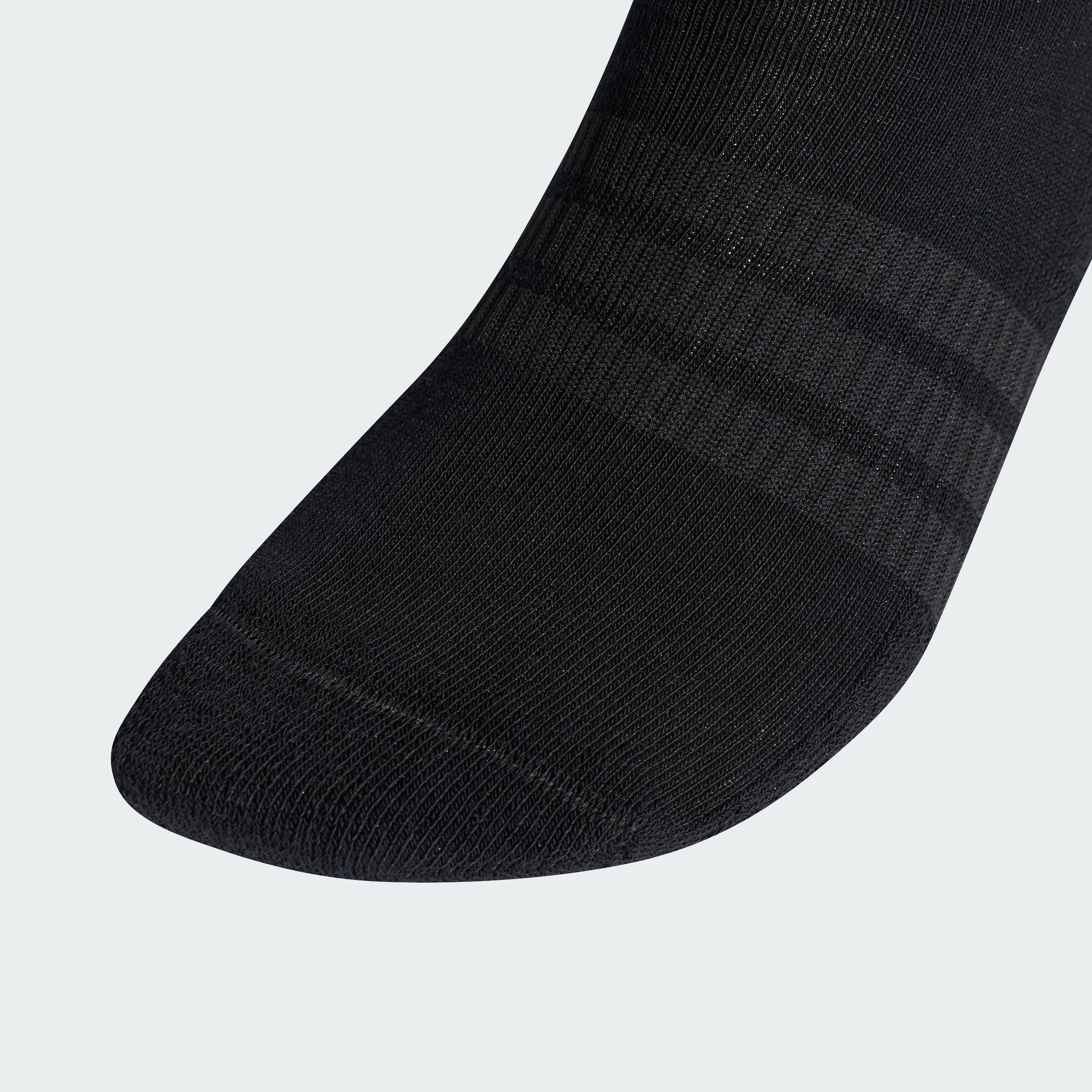adidas Unisex Cushioned Essentials Ankle Socks 6 Pair Pack, black/black/white, 42-45 2