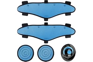 DAIRRR FUUU Hard Hat Top Pads and Sweatbands for Safety Helmet, Washable Hard Hat Cooling Liner Accessories Set, Suspension Sweat Band Replacement, Reusable Inserts Headband, Blue, 4 PCS