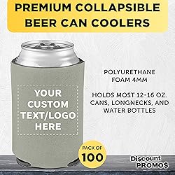 DISCOUNT PROMOS Custom Collapsible Beer Can Coolers