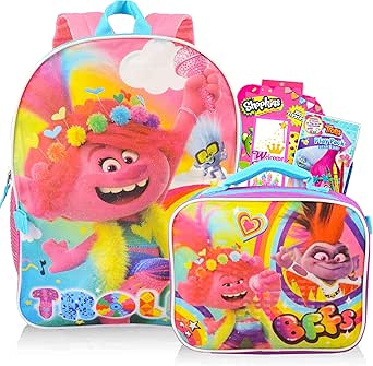 trolls backpack and lunchbox