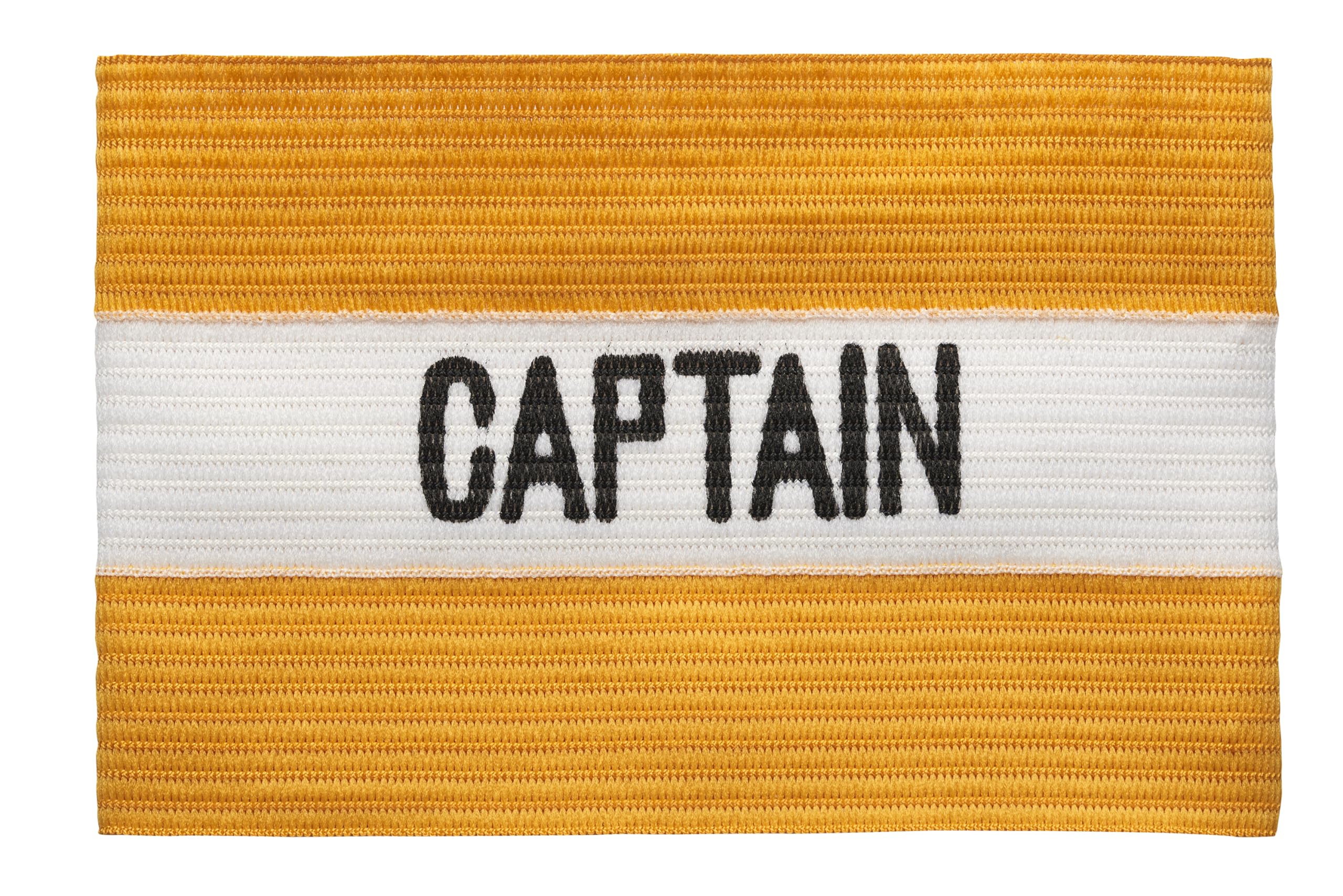 MC-Trend Football Captain's Armband - High Quality Elastic Leader Armband for All Ages - Perfect Choice for Your Team Captain Captain (1, Yellow/White)