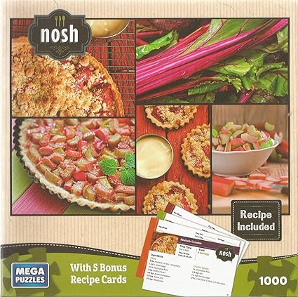 Mega Puzzles Nosh Tomato and Zucchini Quiche 1000 Piece Puzzle and Recipe Cards