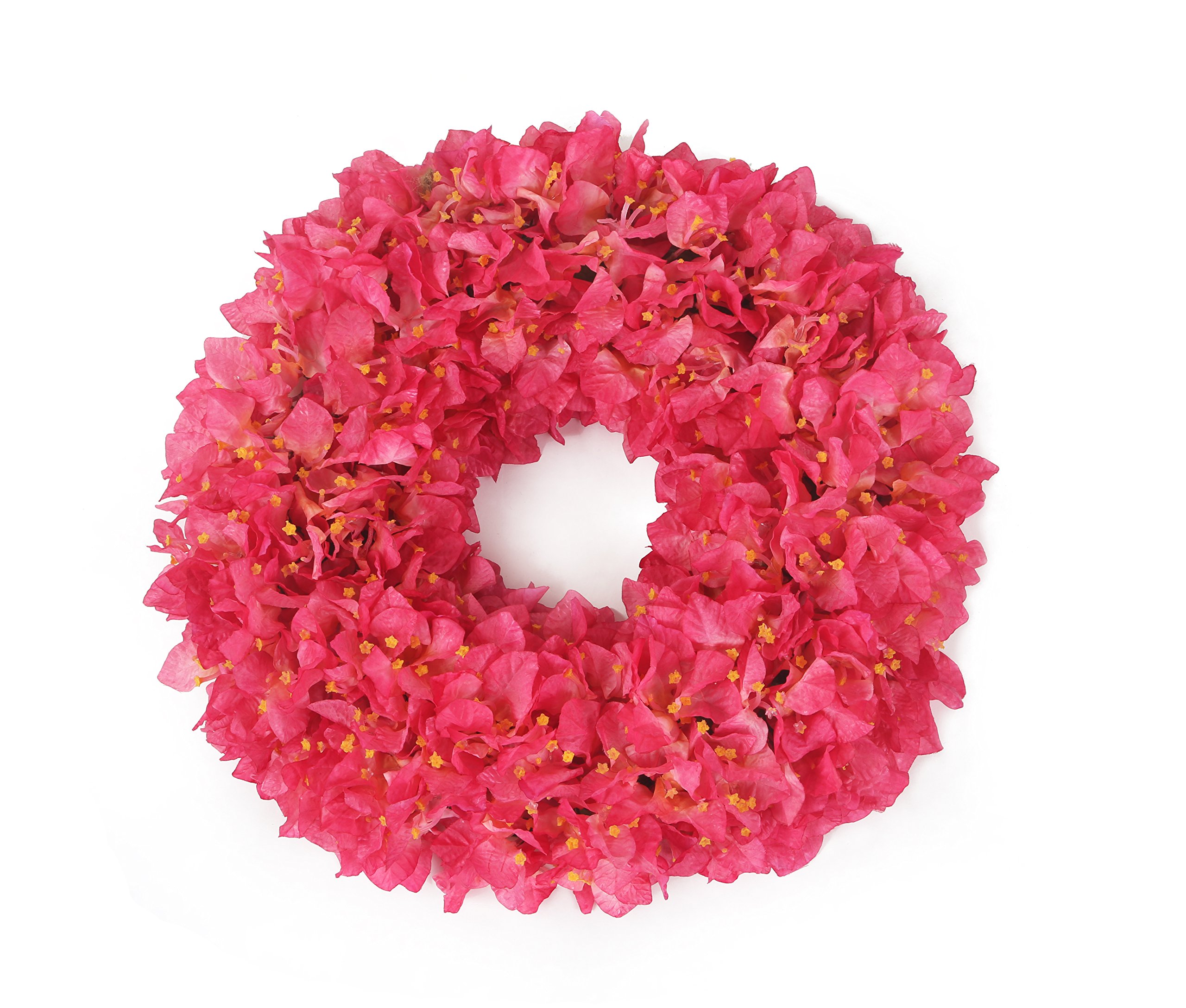 Floral Elegance Artificial 44cm Cerise Bougainvillea Wreath Display