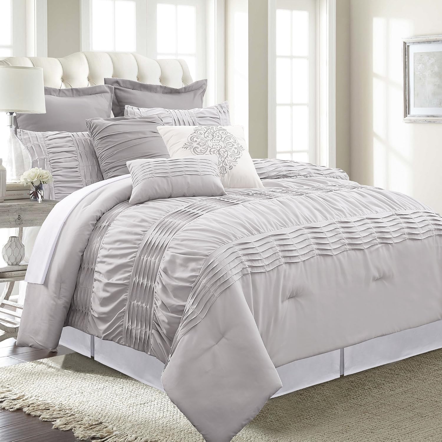 Amazon Com Amrapur Overseas Melrose 8 Piece Embellished