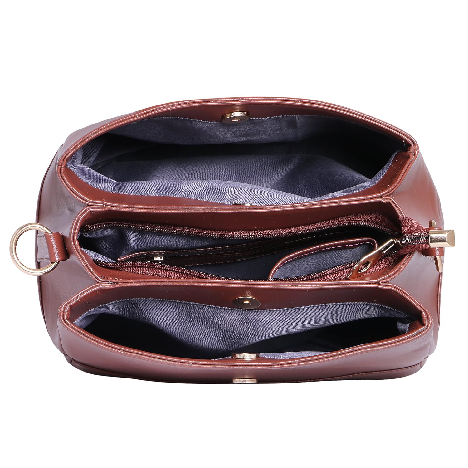 women marks women's pu handbag, 6x9-inch(brown)