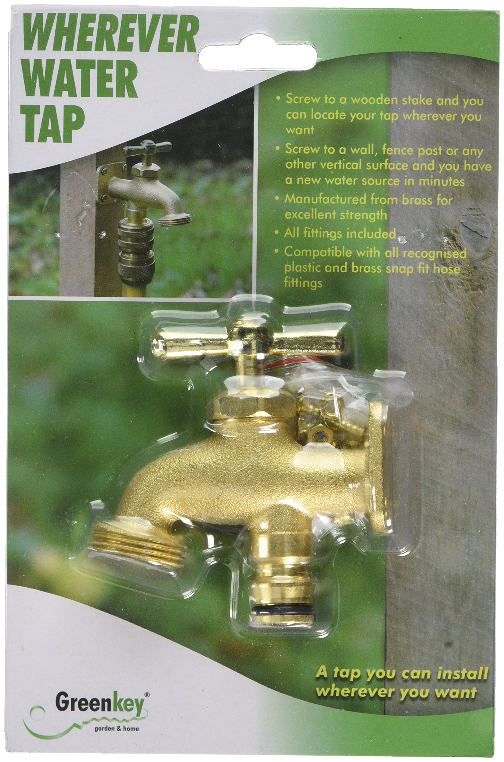 Greenkey 885 Wherever Water Tap, Brass, 20 x 13 x 4 cm