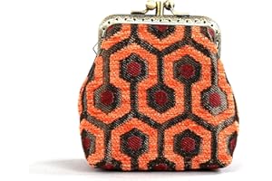 ANGELINA'S PALACE Carpet Bag Double Kiss Clasp Coin Purse Pouch,Vintage Change Wallet Card Holder