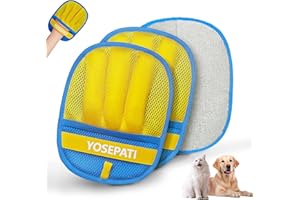 YOSEPATI Thickened Ectrostatic Pet Hair Removal Glove for Cat & Dog, Upgraded Five-Finger Reusable Magic Brush Pet Hair Remov