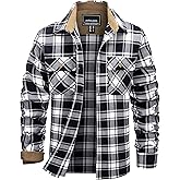 EKLENTSON Men's Flannel Shirts Lightweight Cotton Button Down Long Sleeve Shirt Casual Plaid Pocket Shirts Outdoor Work