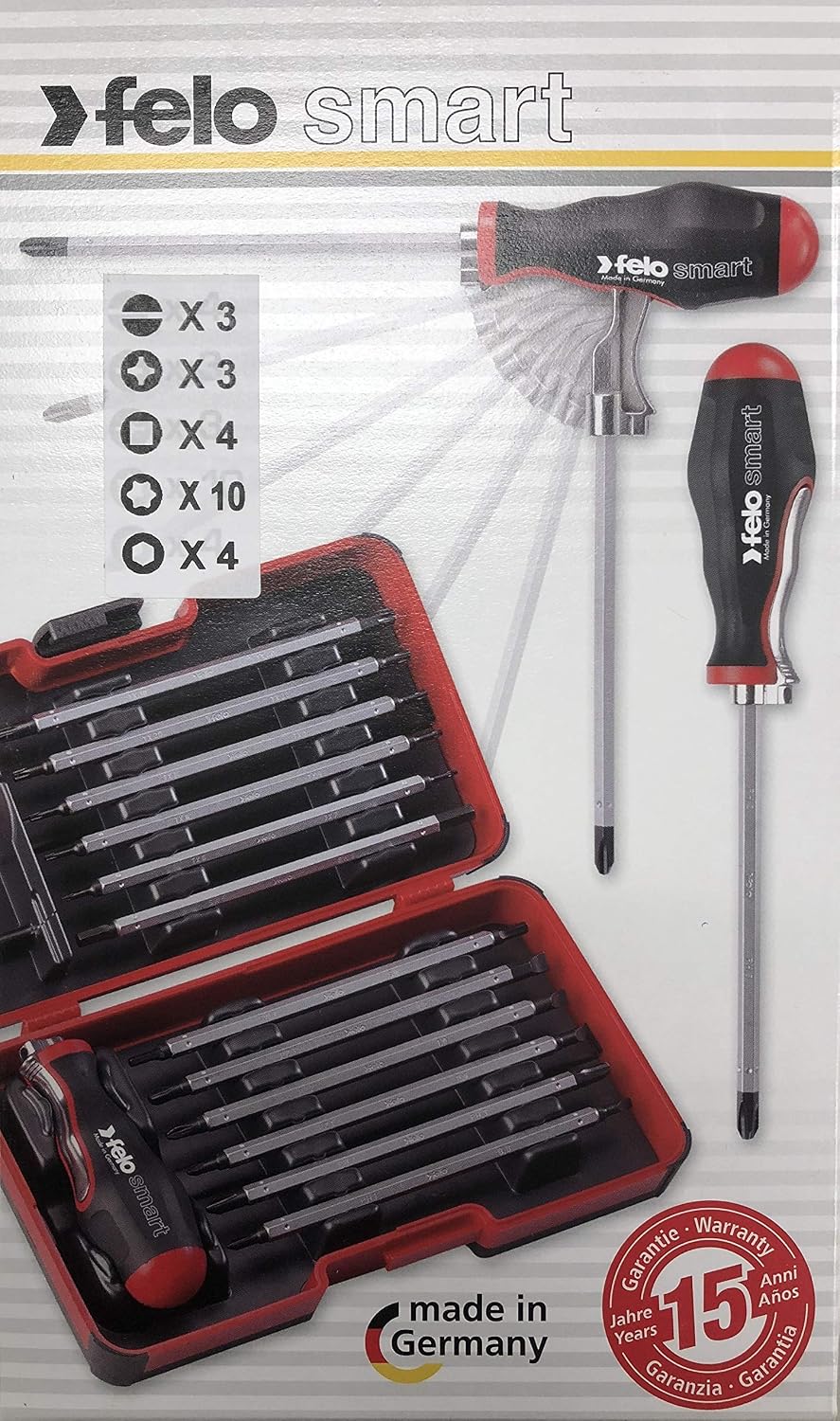 Felo Smart 060 813 06 Screwdriver Set 13 Pieces, Multi-coloured - Image 4