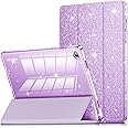 INFILAND Case for Galaxy Tab A9 Plus 5G, Glitter Cover with Sparkly Clear Back for Samsung Galaxy Tablet A9+/A9 Plus 11 Inch 2023 Model (SM-X210/X216/X218)[Auto Wake/Sleep] for Girls Kids Purple