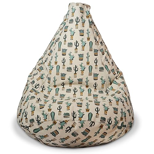 Sitzsack Kaktus Leinen Bezug Mexikanischer Stil Sitzsacke Fur Erwachsene Naturliche Stoffe Die Kakteen Muster Sitzkissen Sessel Mit Inenbezug Ohne Fullung Amazon De Handmade