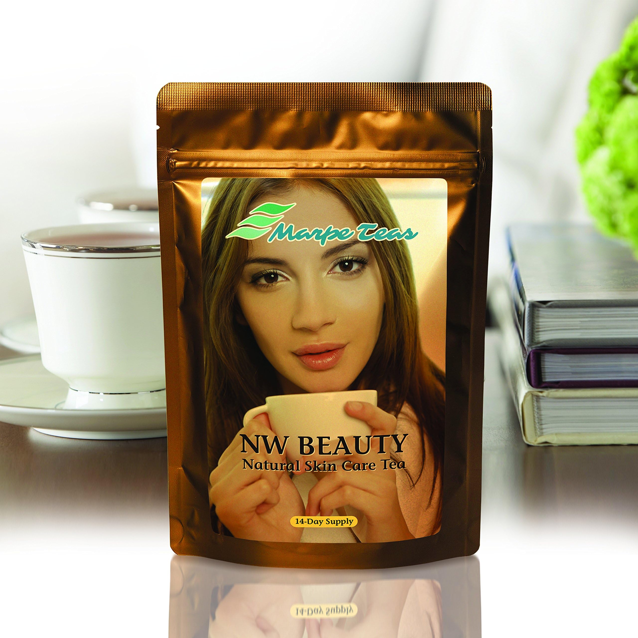 Nw Beauty | 14 Day Supply of SkinCare Tea | The BEST Tasting Tea You Have Never Tried | Helps Reduce Wrinkles | Controls Pimples and Maintain Healthy Skin | Loaded With Antioxidants