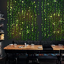 Sggvecsy 12 Pack 84Ft Artificial Ivy Leaf Plants